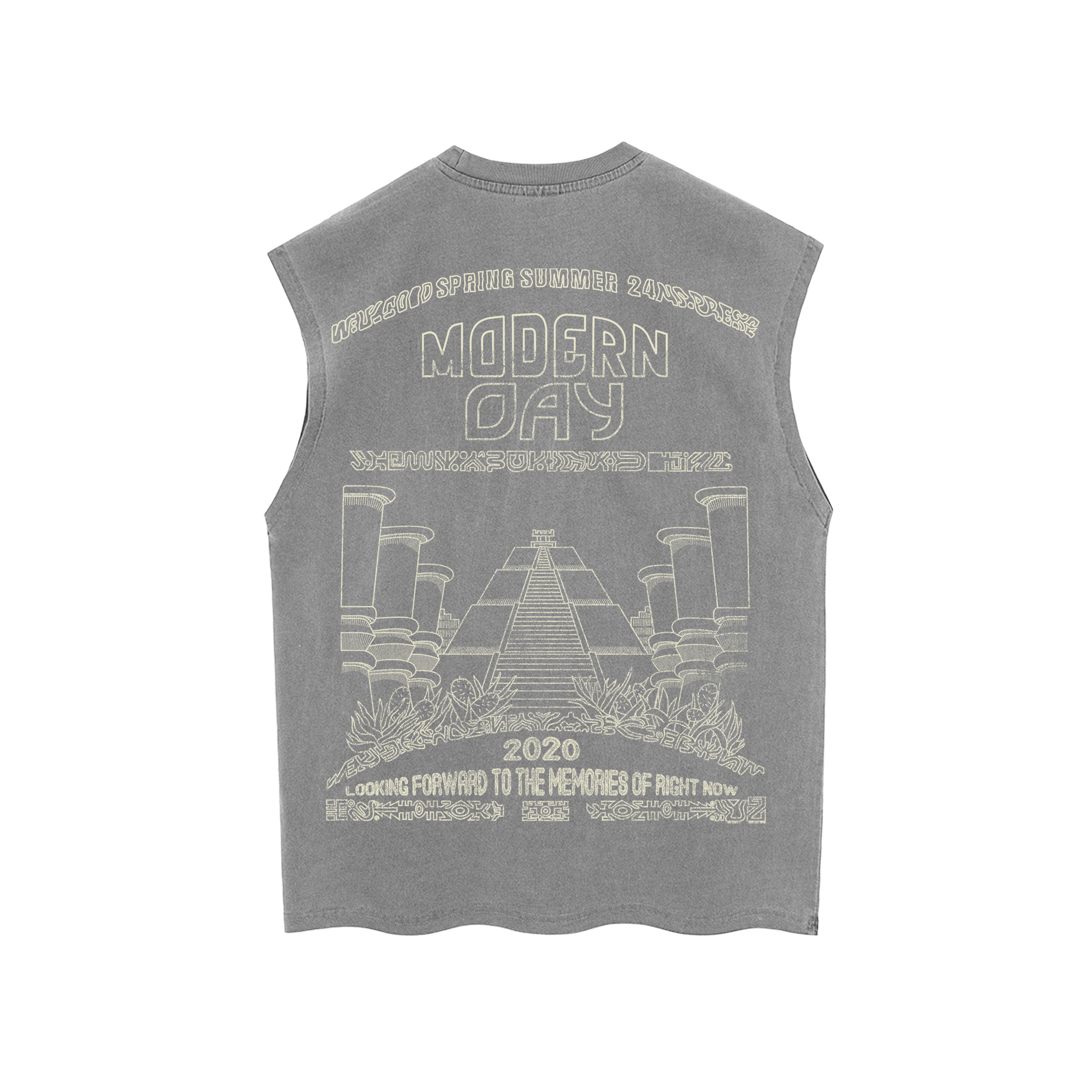 Degenerate Sleeveless Tee - Dark Grey