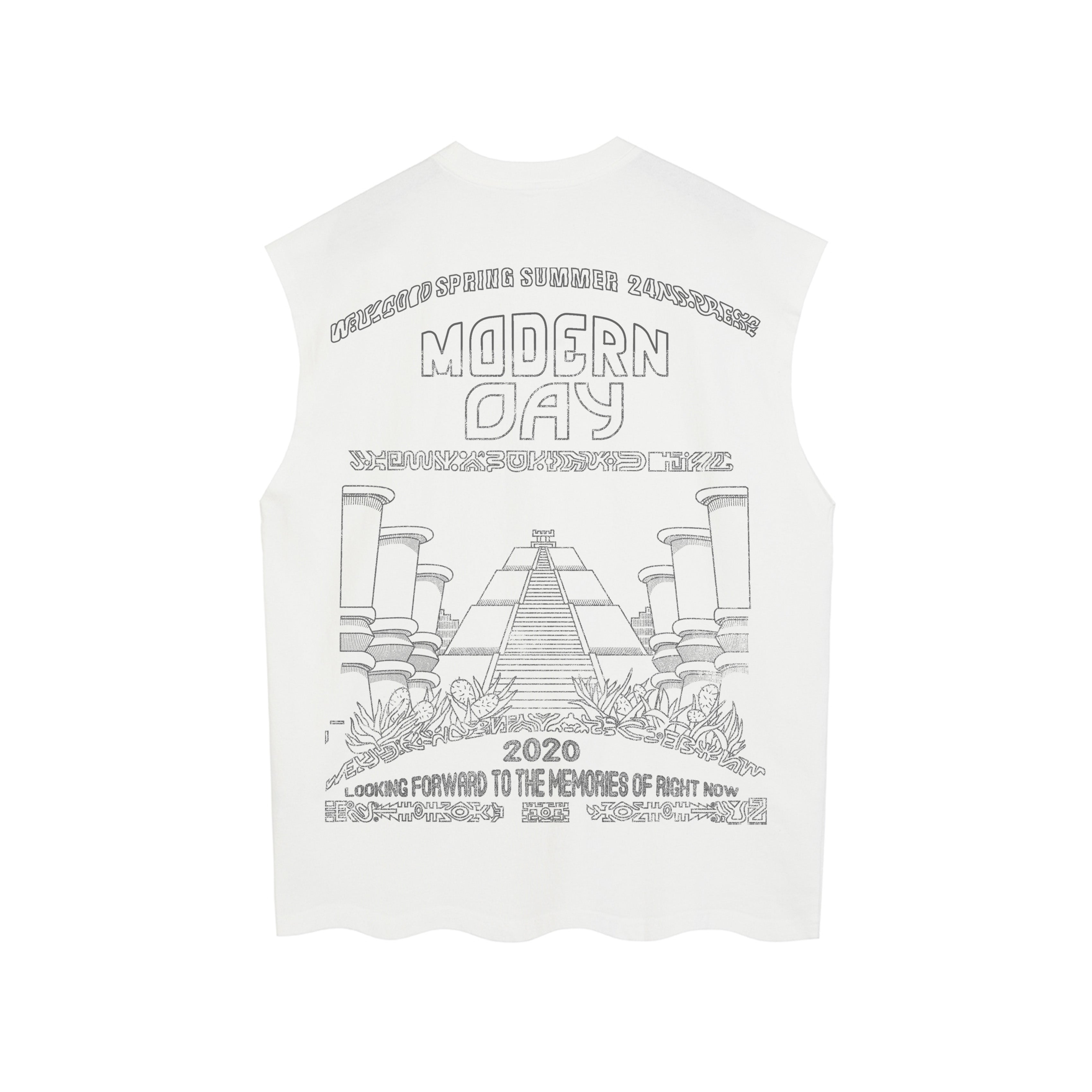 Degenerate Sleeveless Tee - White